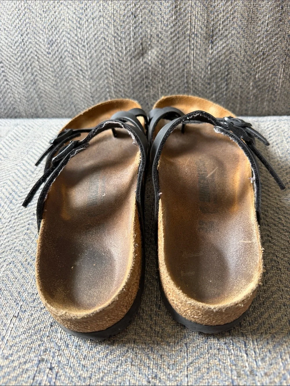 Birkenstock MAYARI Earth Black Leather Sandals Size: 39( L8/M6)